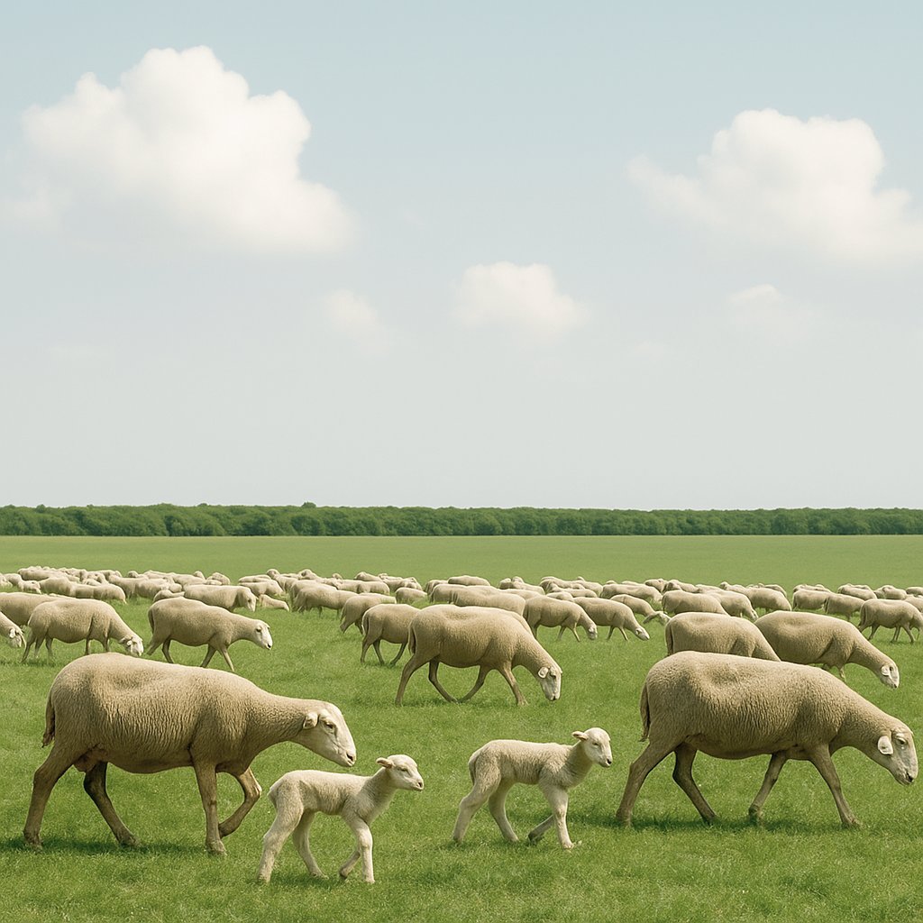 ovejas assaf en el campo